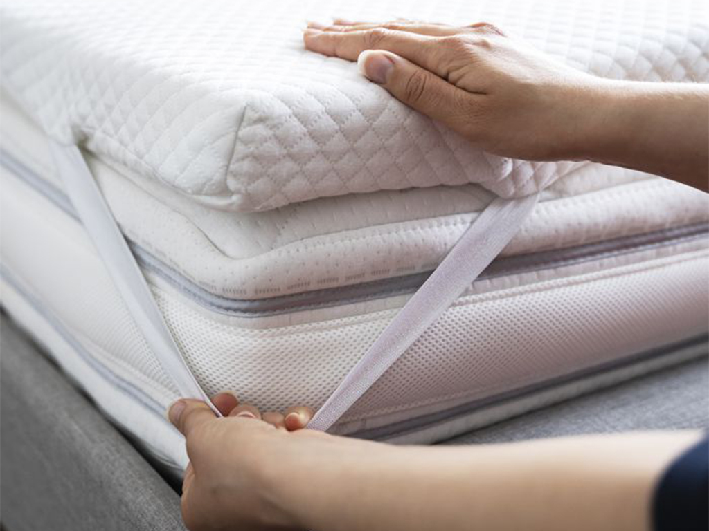 Topper per Materasso Trapuntato, Anallergico e Traspirante No Stress con Elastici Letto Singolo Matrimoniale